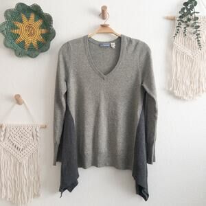 Acrobat Gray Silk and Cashmere Pullover Sweater Size Medium